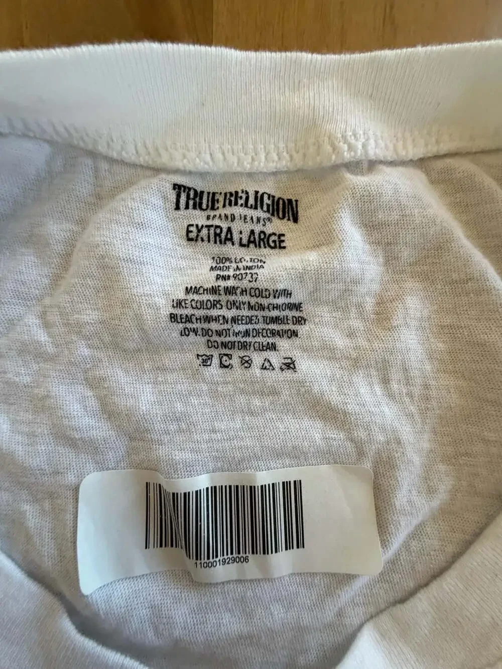 True Religion Brand Jeans White T-Shirt Size XL